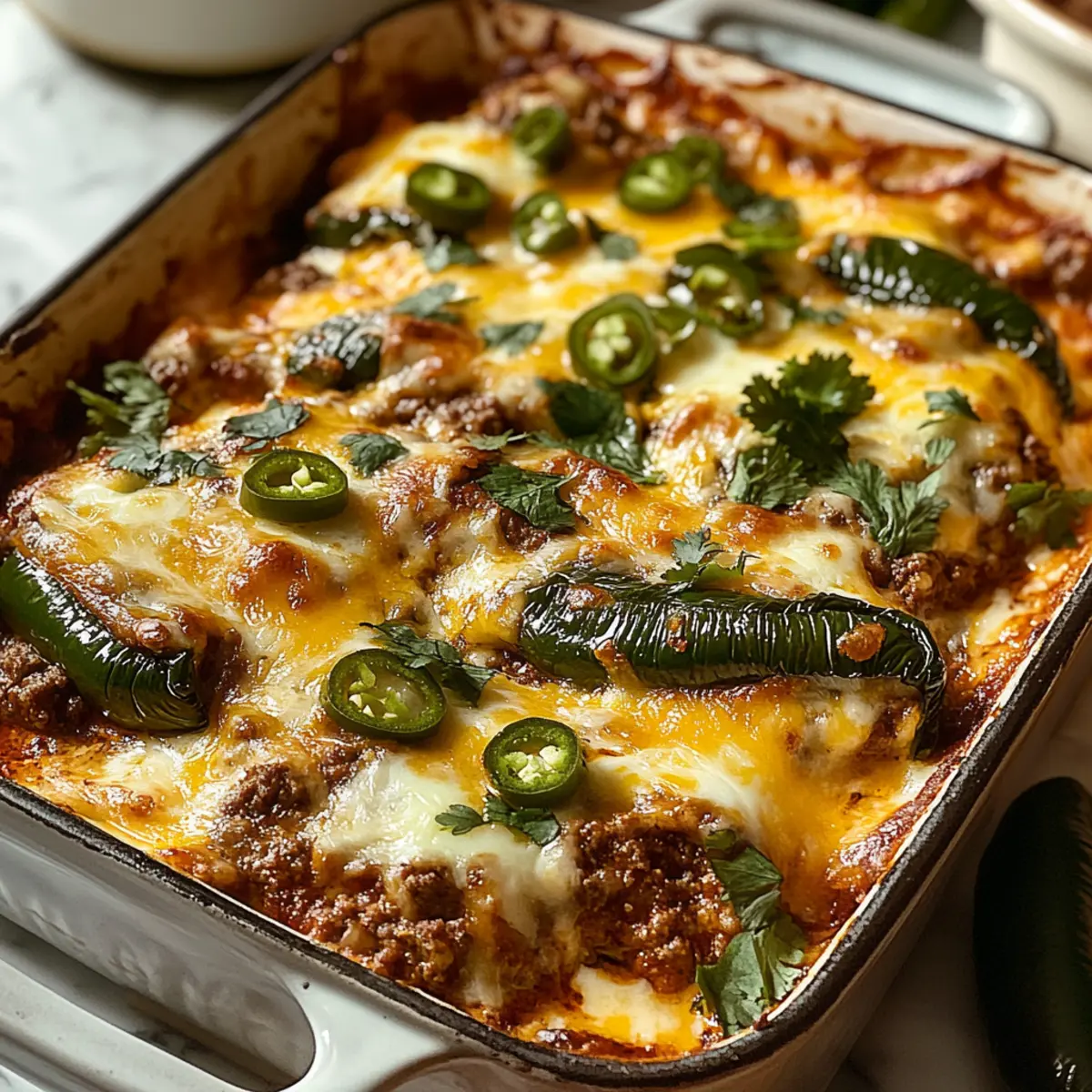 Baked Beef Chiles Rellenos Casserole that Will Wow Your Family
