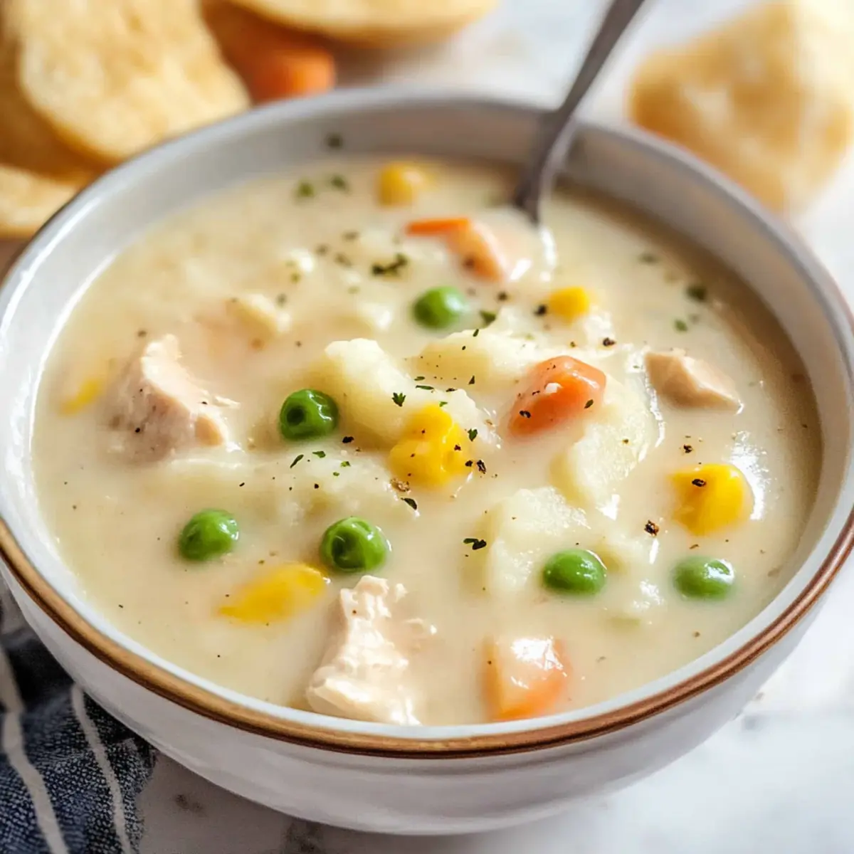 Creamy Chicken Pot Pie Soup for Cozy Comfort Nights