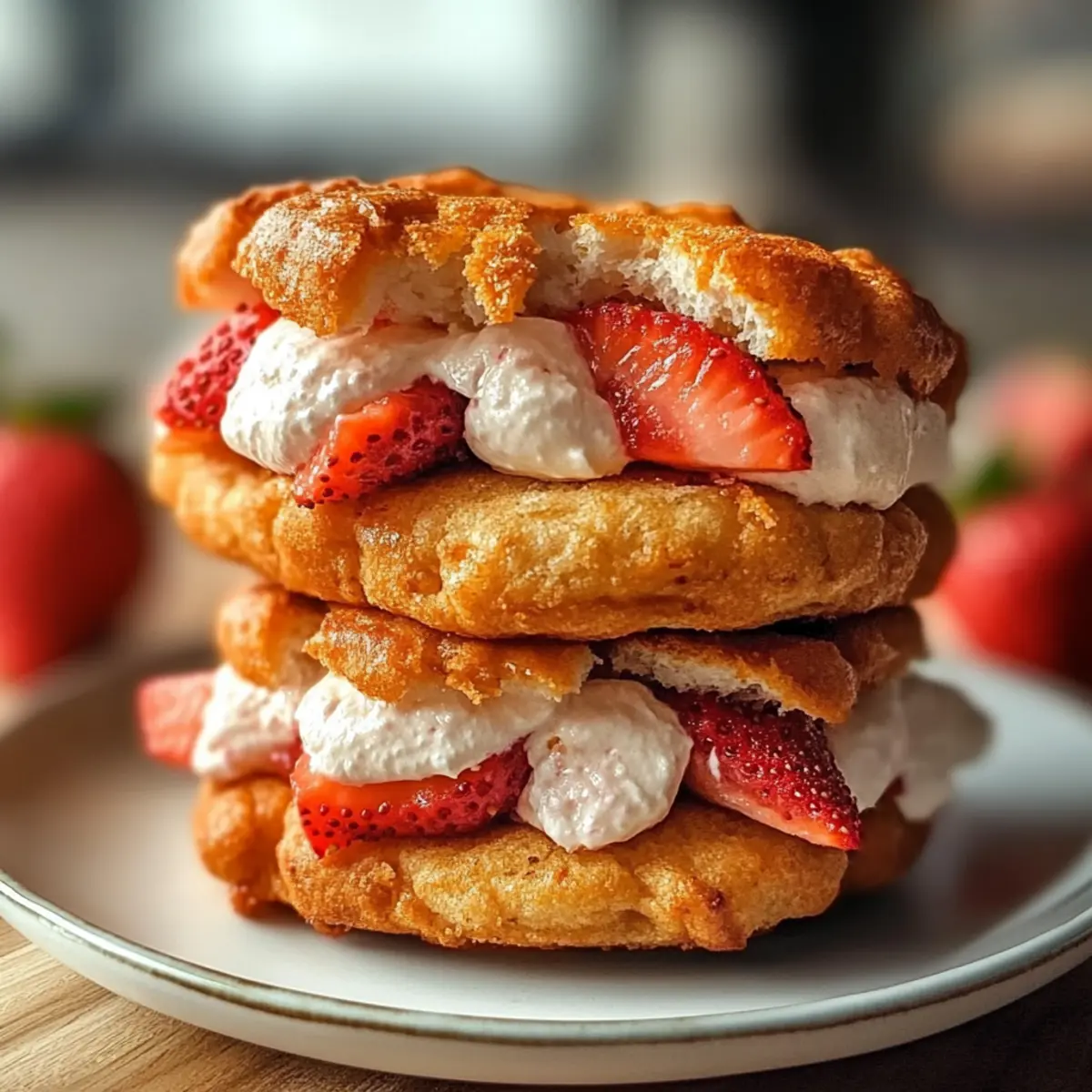 Fried Strawberry Cheesecake Sandwiches for Guilt-Free Indulgence