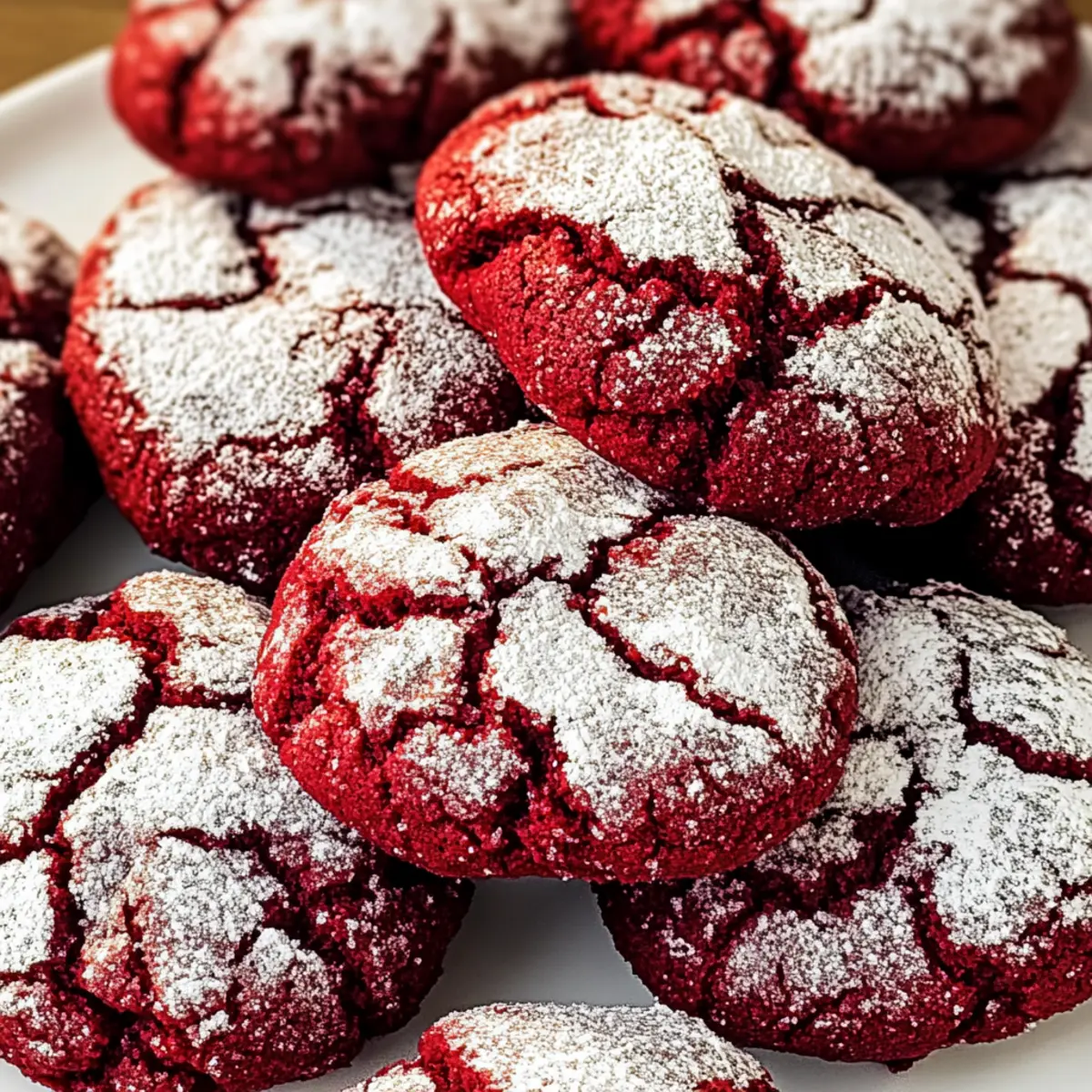 Irresistibly Gooey Red Velvet Crinkle Cookies in 5 Minutes