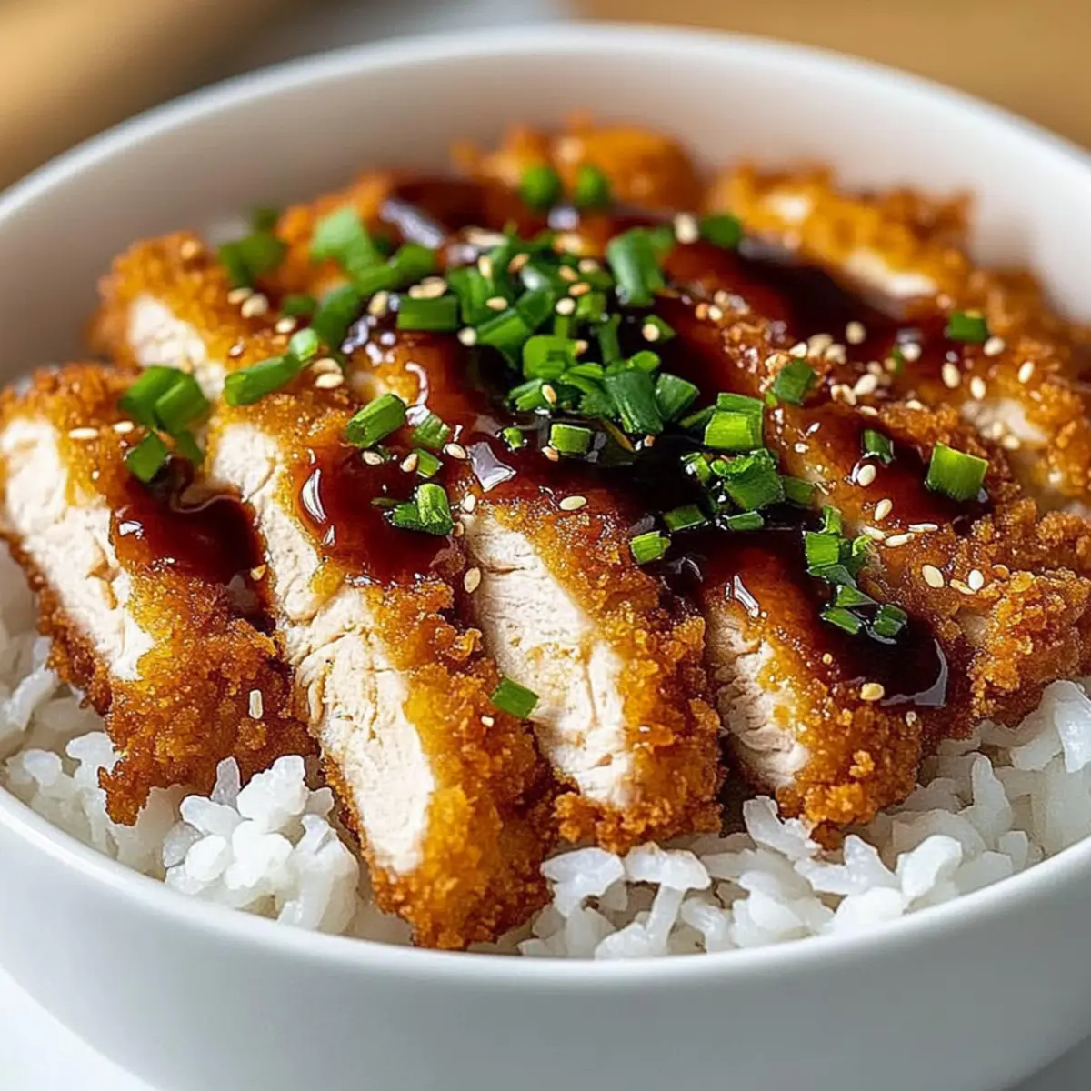 Crispy Japanese Katsu Bowls with Tonkatsu Sauce Delight