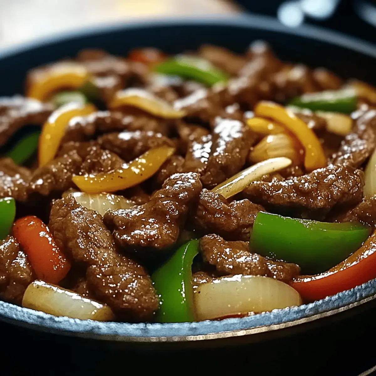Sizzling Chinese Pepper Steak with Onions for Quick Nights
