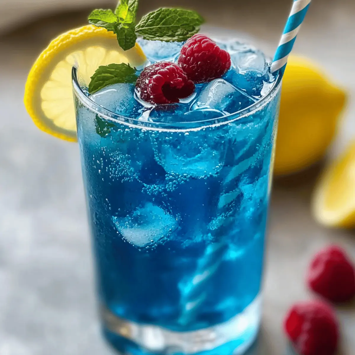 Deliciously Cool Blue Raspberry Lemonade for Summer Fun