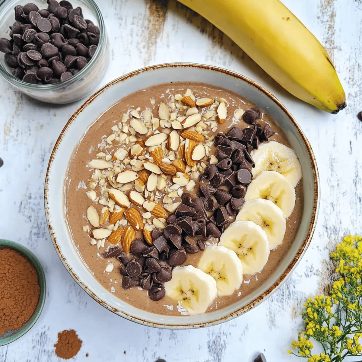 Protein-Packed Chocolate Caramel Smoothie Bowl for Breakfast Bliss
