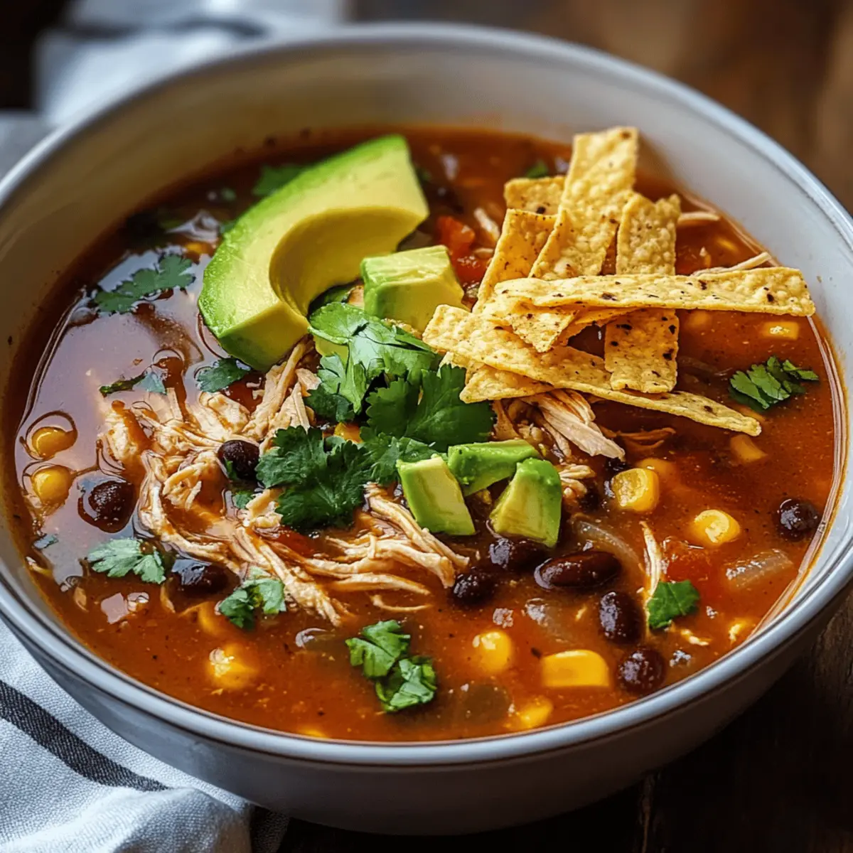 Savory Crockpot Chicken Tortilla Soup for Ultimate Comfort