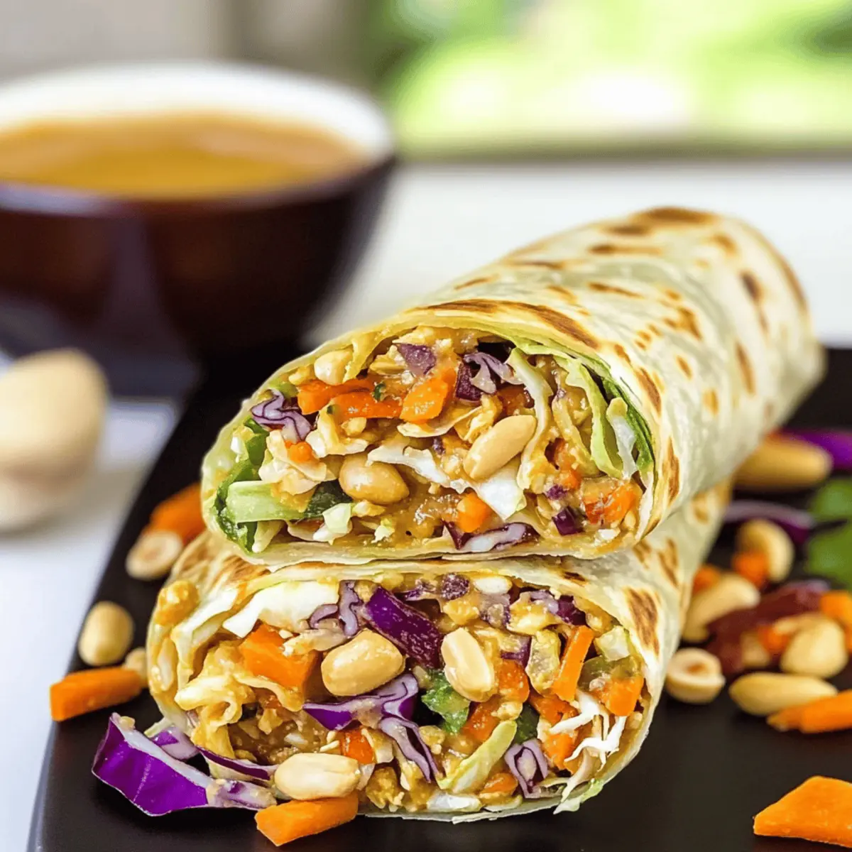 Thai Peanut Wraps: Fresh, Crunchy, Quick Lunch Bliss