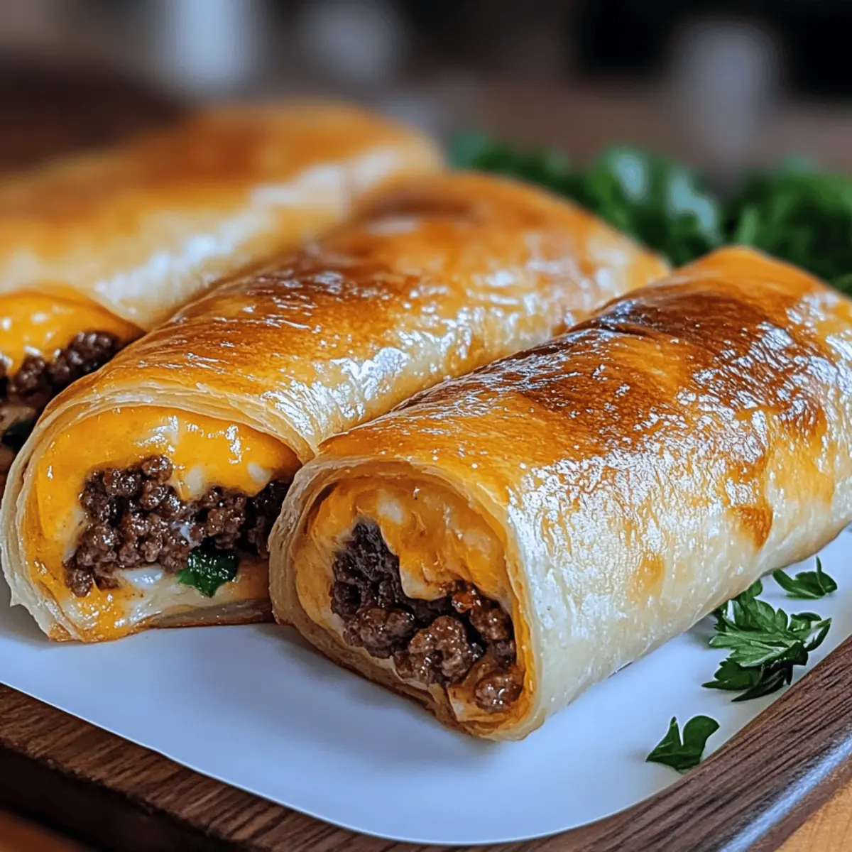 Garlic Butter Beef Cheeseburger Rollups: A Cozy Comfort Bite
