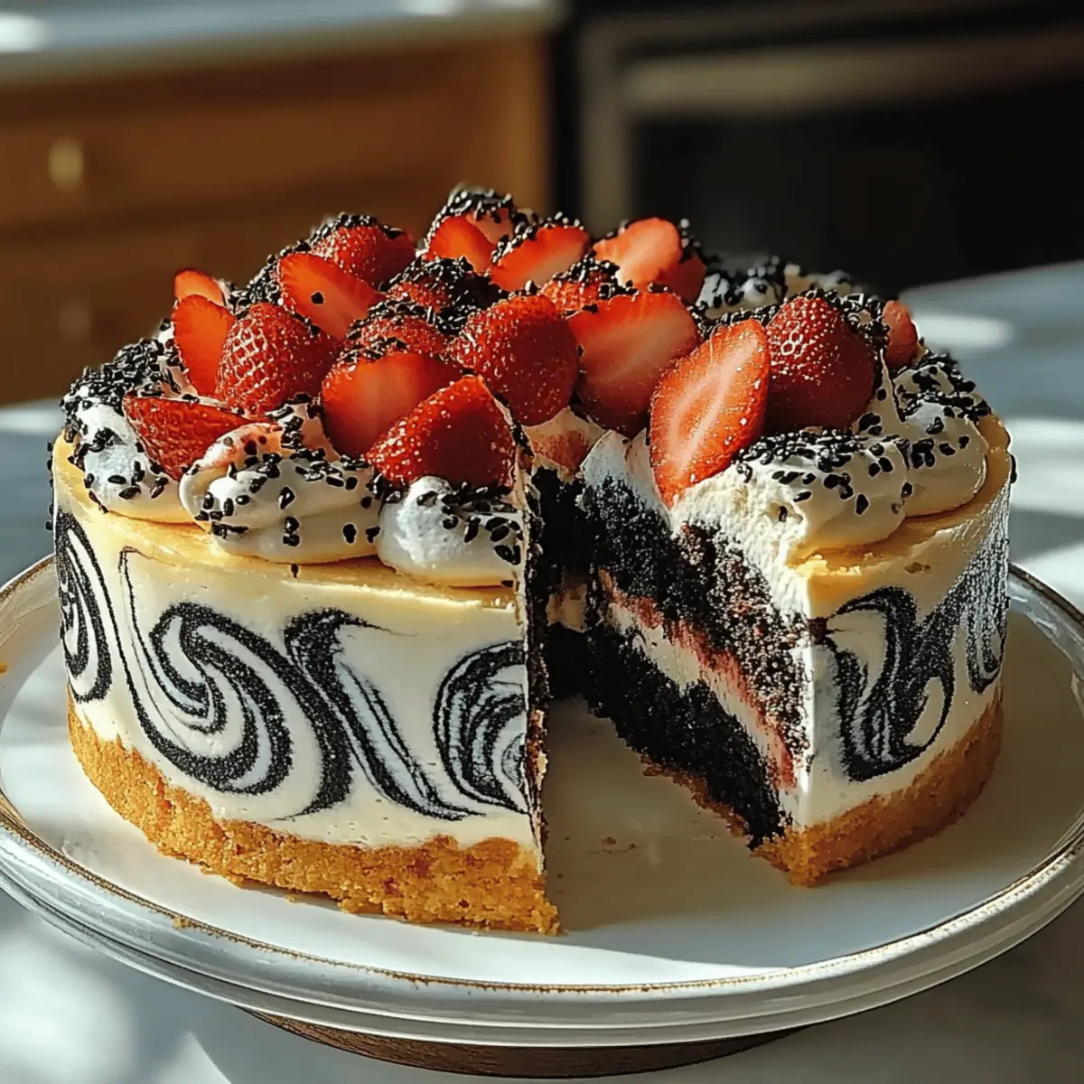 Black Sesame Vanilla Swirl Cake: A Fluffy Delight Awaits