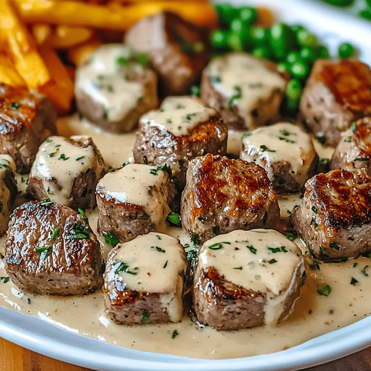 Savory Garlic Butter Steak Bites with Creamy Parmesan Magic