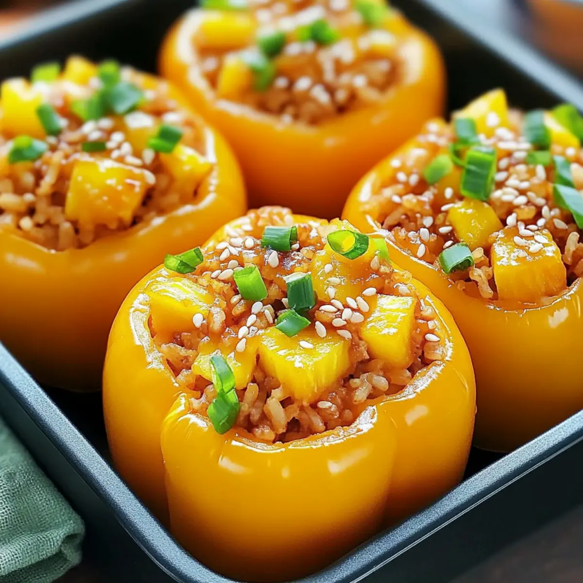 Teriyaki Pineapple Chicken & Rice Stuffed Peppers: Family Fun!