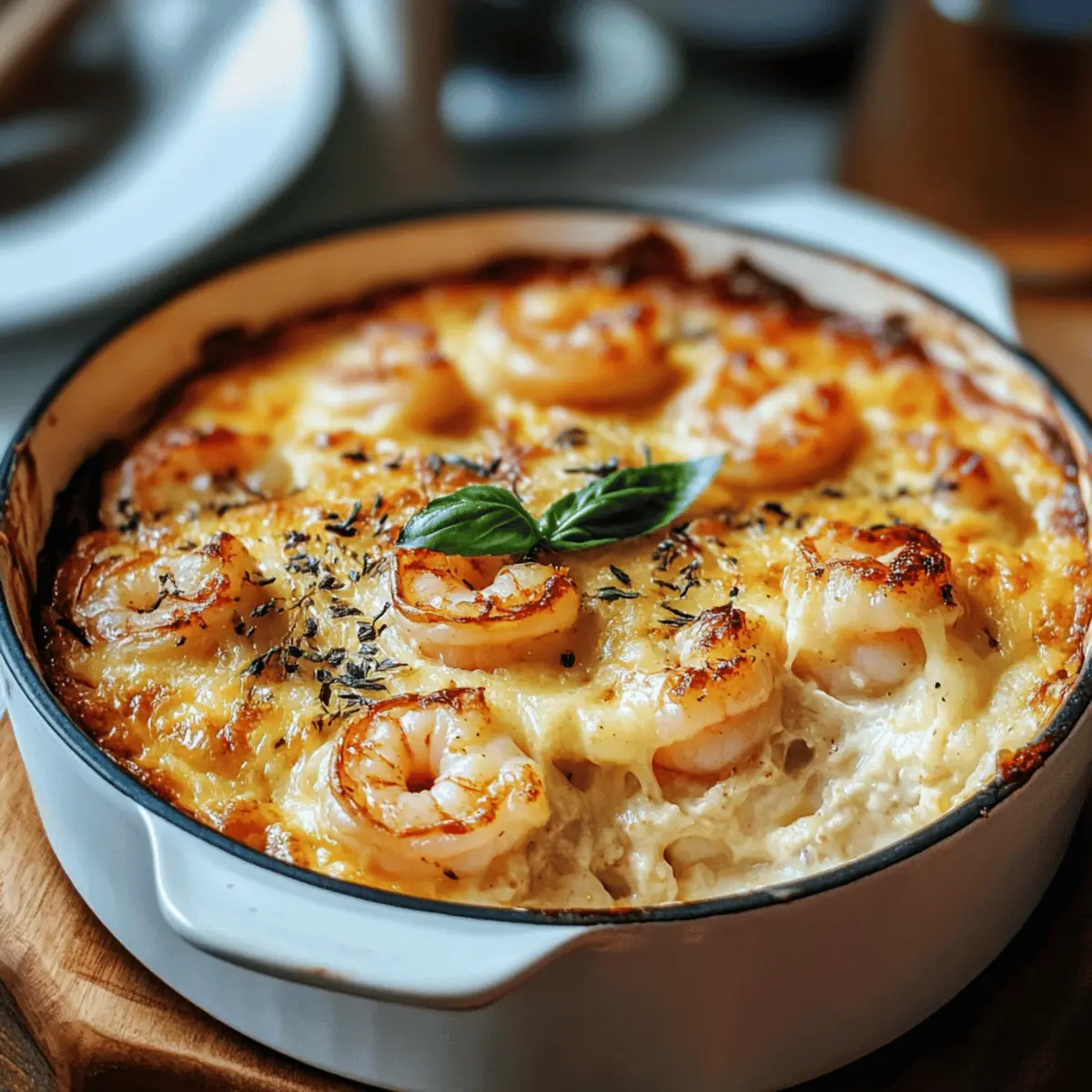 Creamy Keto Garlic Shrimp Au Gratin: A Low-Carb Indulgence