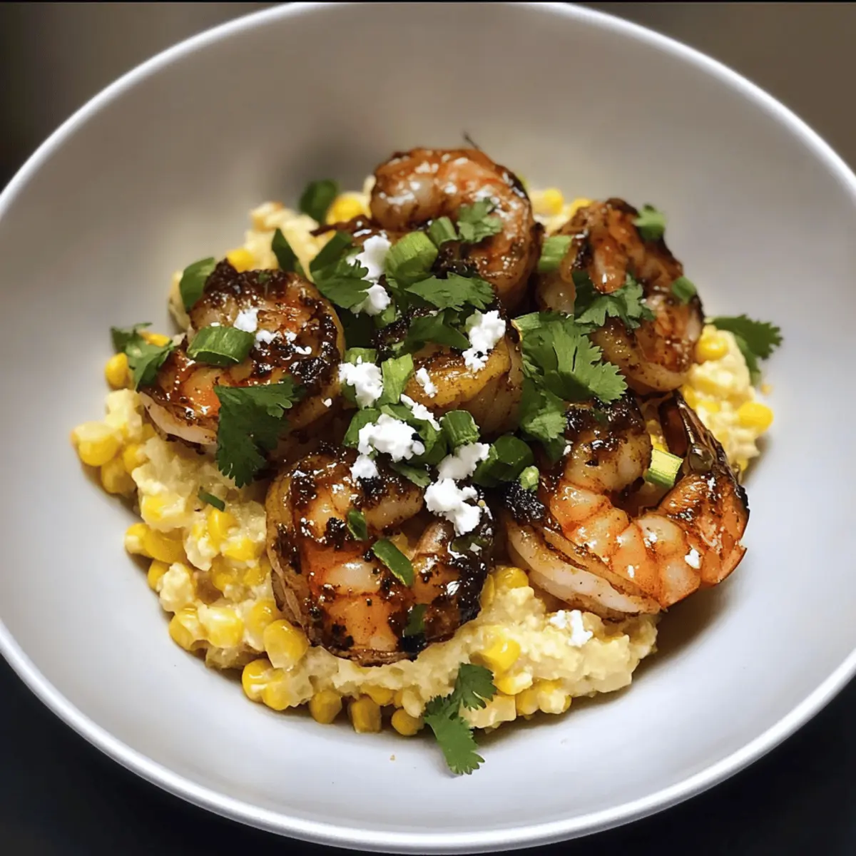 Delight in HONEY CHILI SHRIMP AND CREAMED CORN BOWL Tonight!