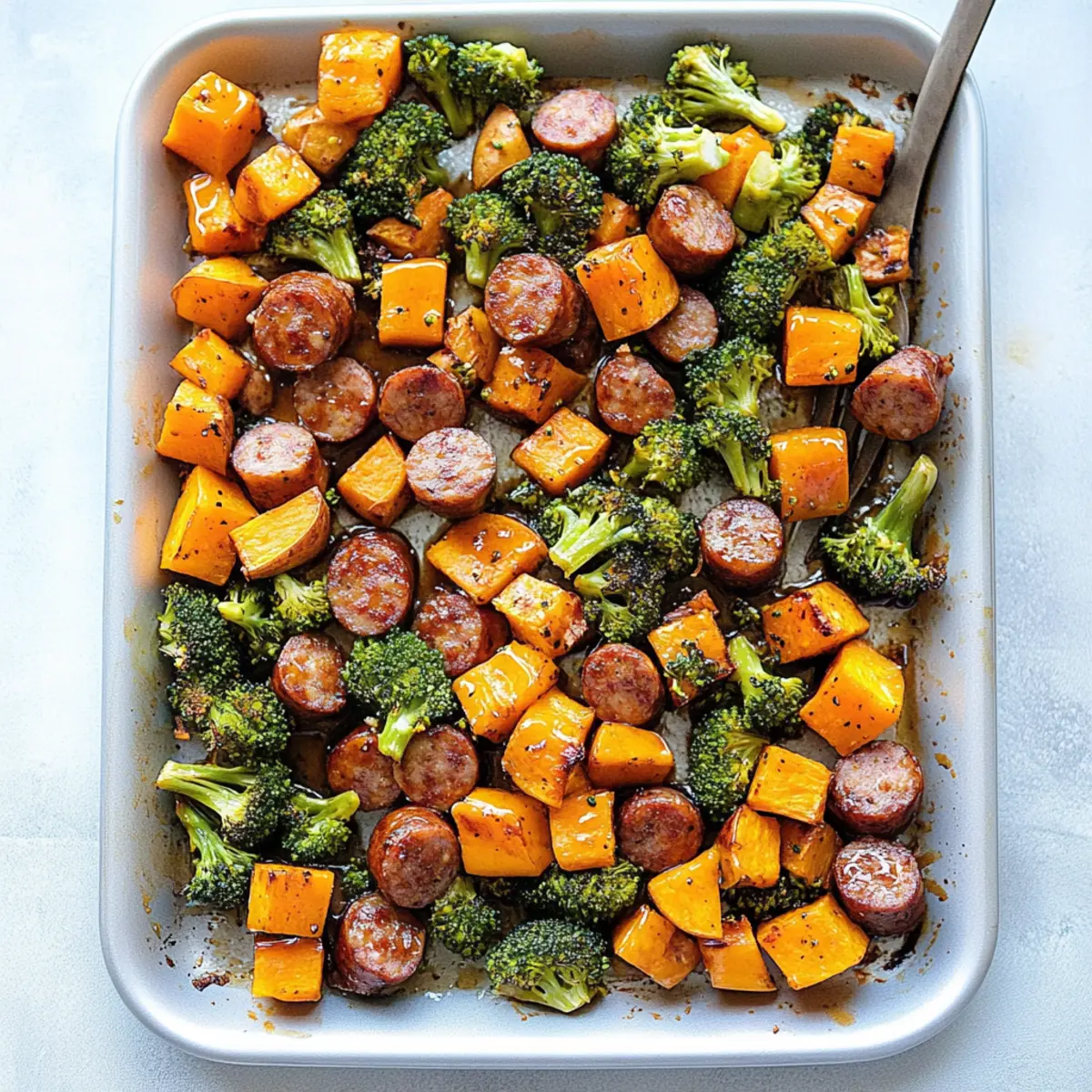 Sausage and Sweet Potatoes with Honey Garlic Sauce Delight