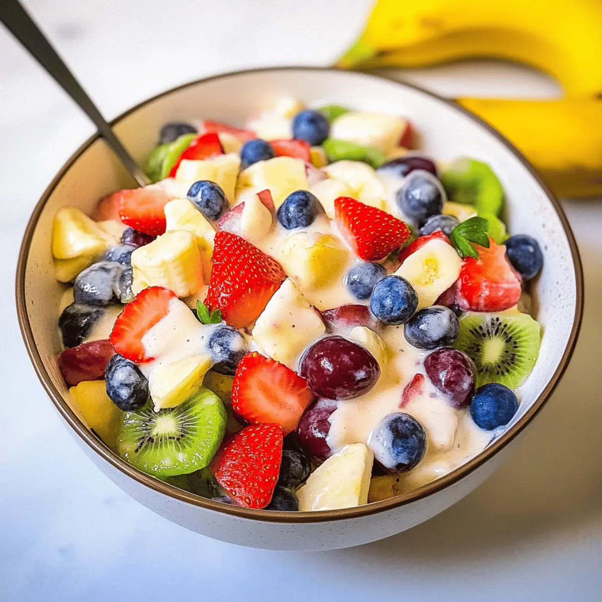 Creamy Fruit Salad with Condensed Milk for a Sweet Treat