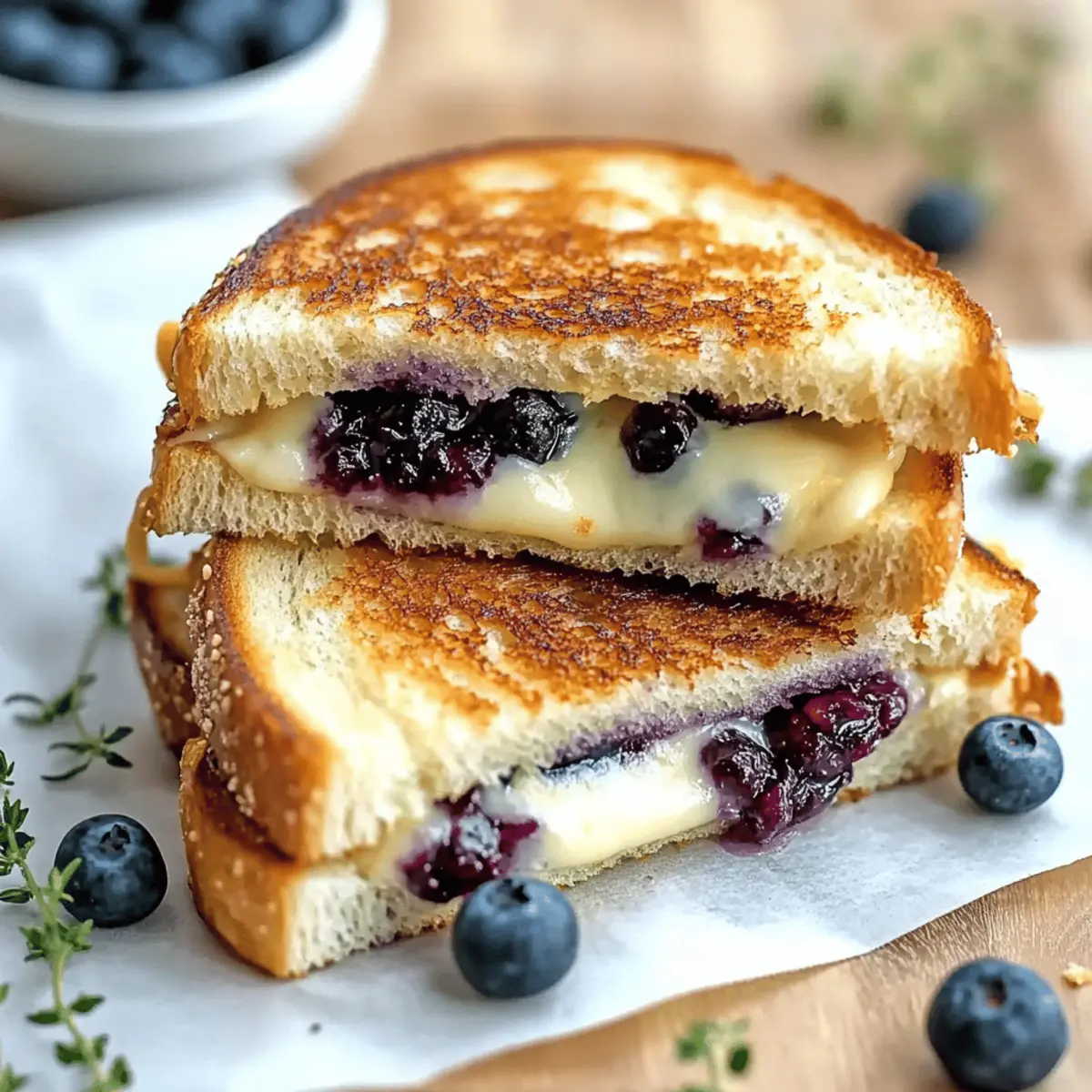 Crispy Blueberry Grilled Cheese: A Sweet-Savory Delight