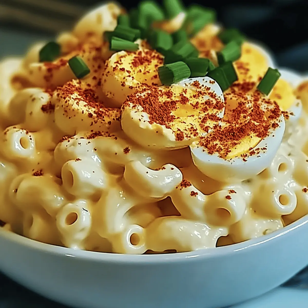 Creamy Egg Macaroni Salad with a Flavorful Twist