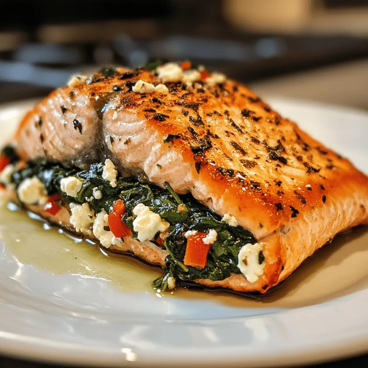 Stuffed Salmon With Spinach & Feta: A Quick Mediterranean Feast