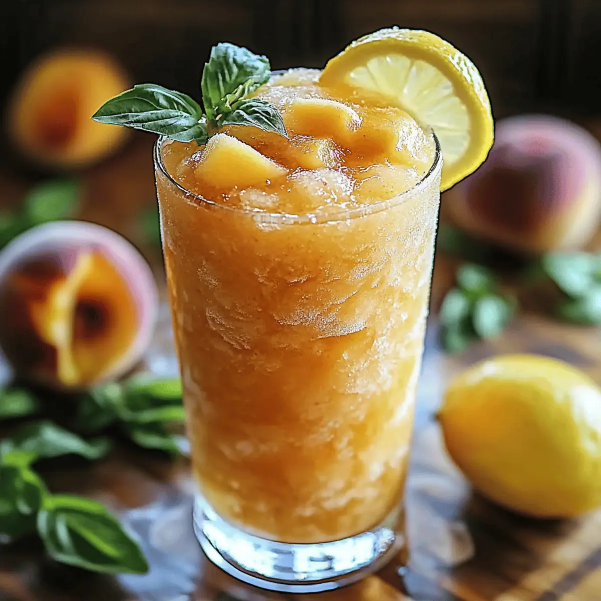 Frozen Peach Lemonade Slush for a Refreshing Summer Treat