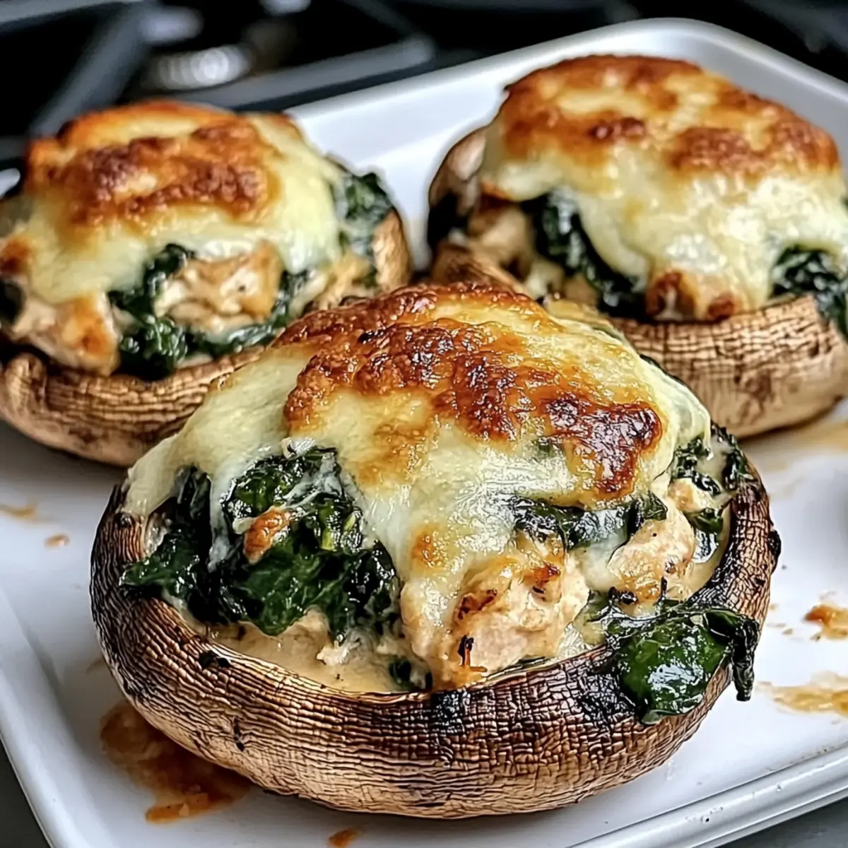 Delicious Spinach and Chicken Stuffed Mushrooms to Impress