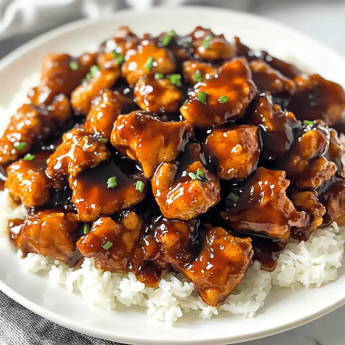 Savory Bourbon Chicken with a Sweet Sticky Glaze at Home