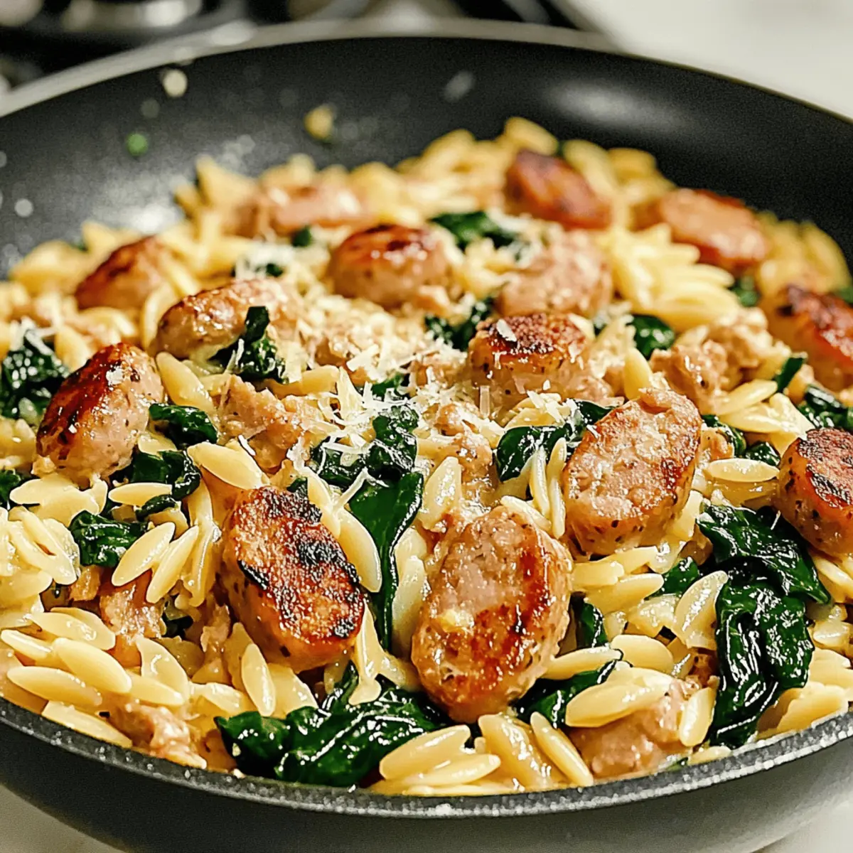 Creamy Chicken Sausage Orzo Skillet: Comfort in Every Bite