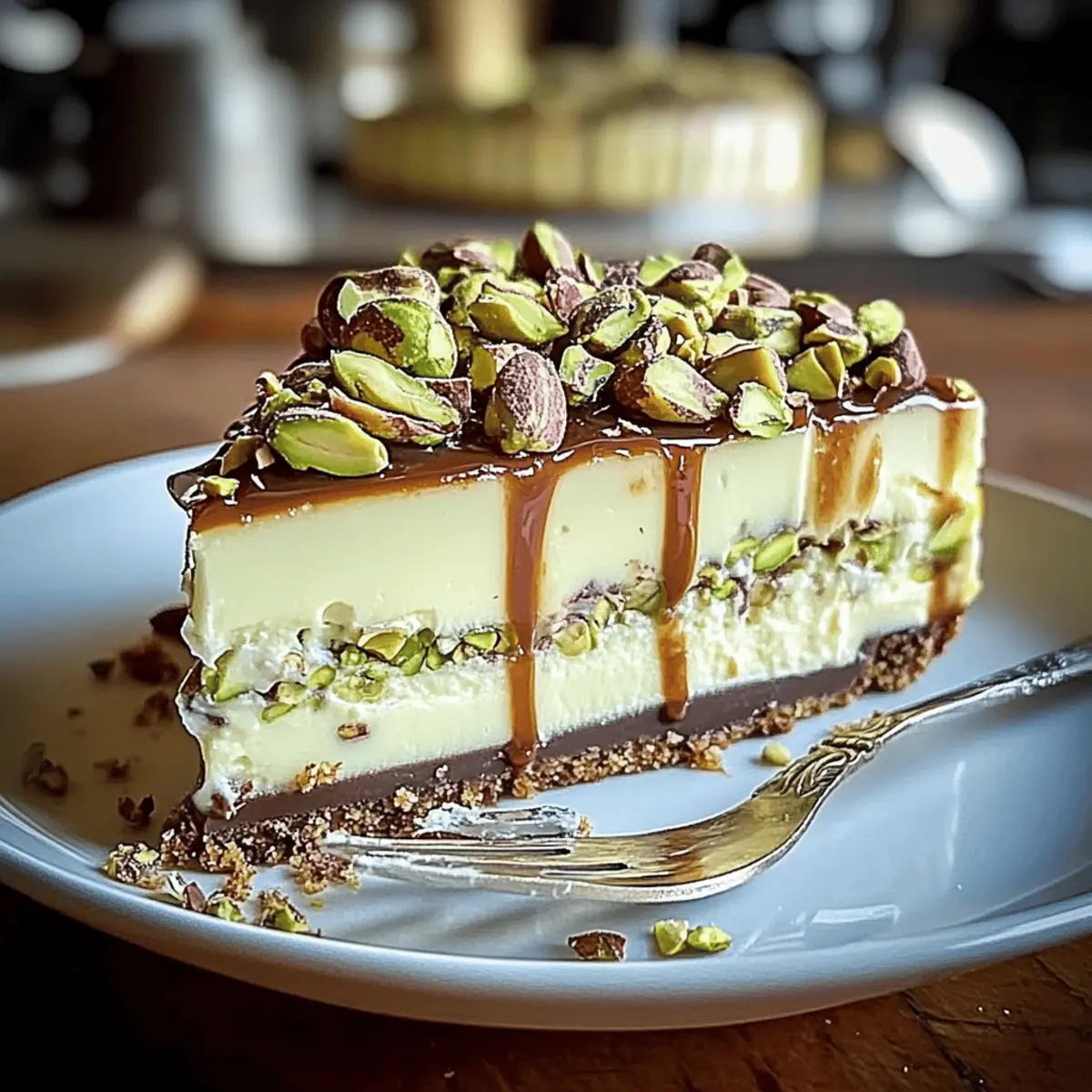 Heavenly Pistachio White Chocolate Cheesecake Delight