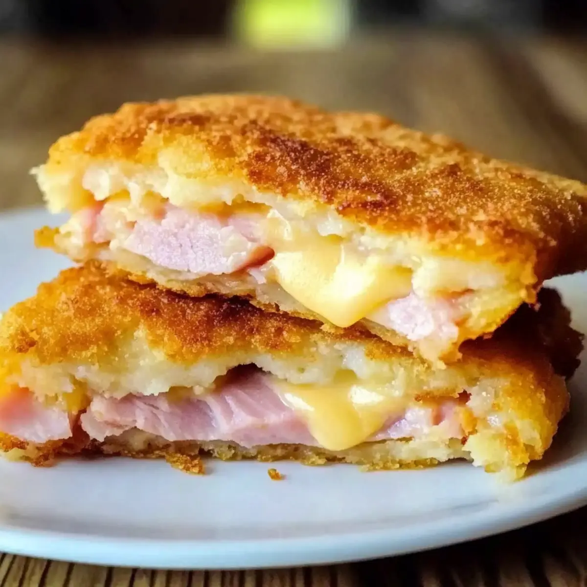 Keto Fried Ham and Cheese Sandwiches for Crispy Comfort