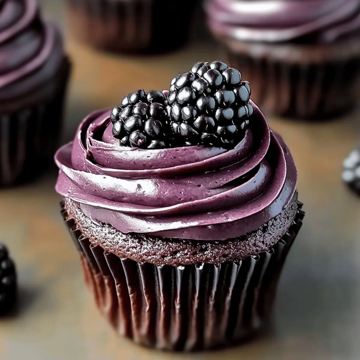 Decadent Dark Chocolate Blackberry Cupcakes to Indulge Your Sweets