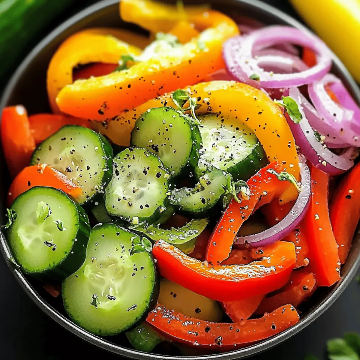 Crunchy Cucumber Sweet Pepper Salad: Refresh Your Plate!