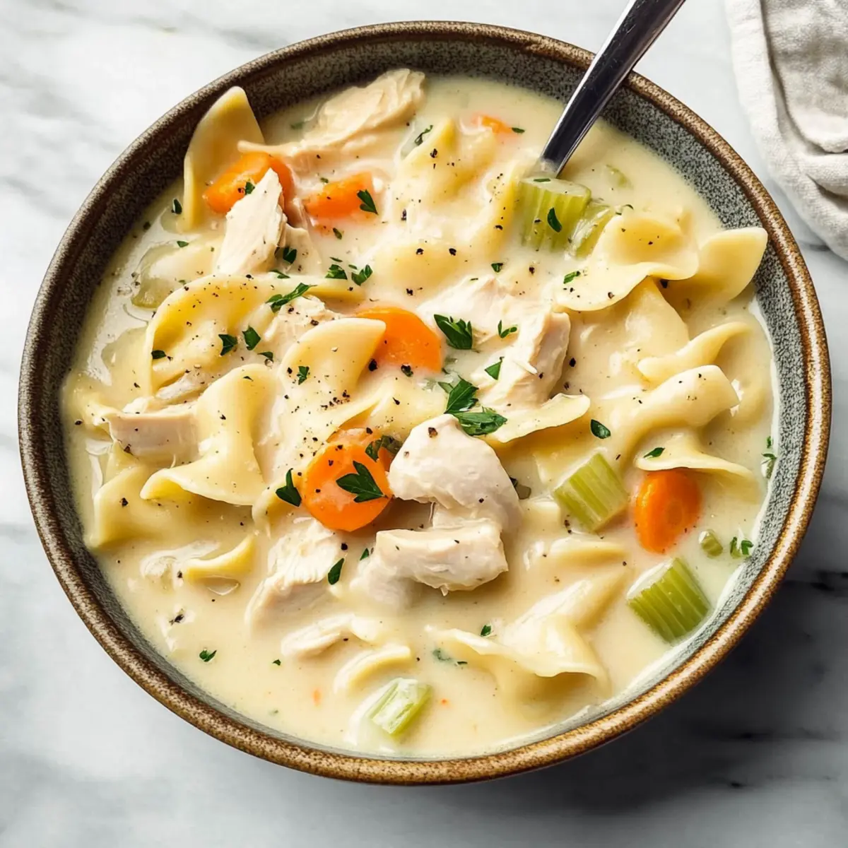 Creamy Chicken Noodle Soup That Warms Your Soul