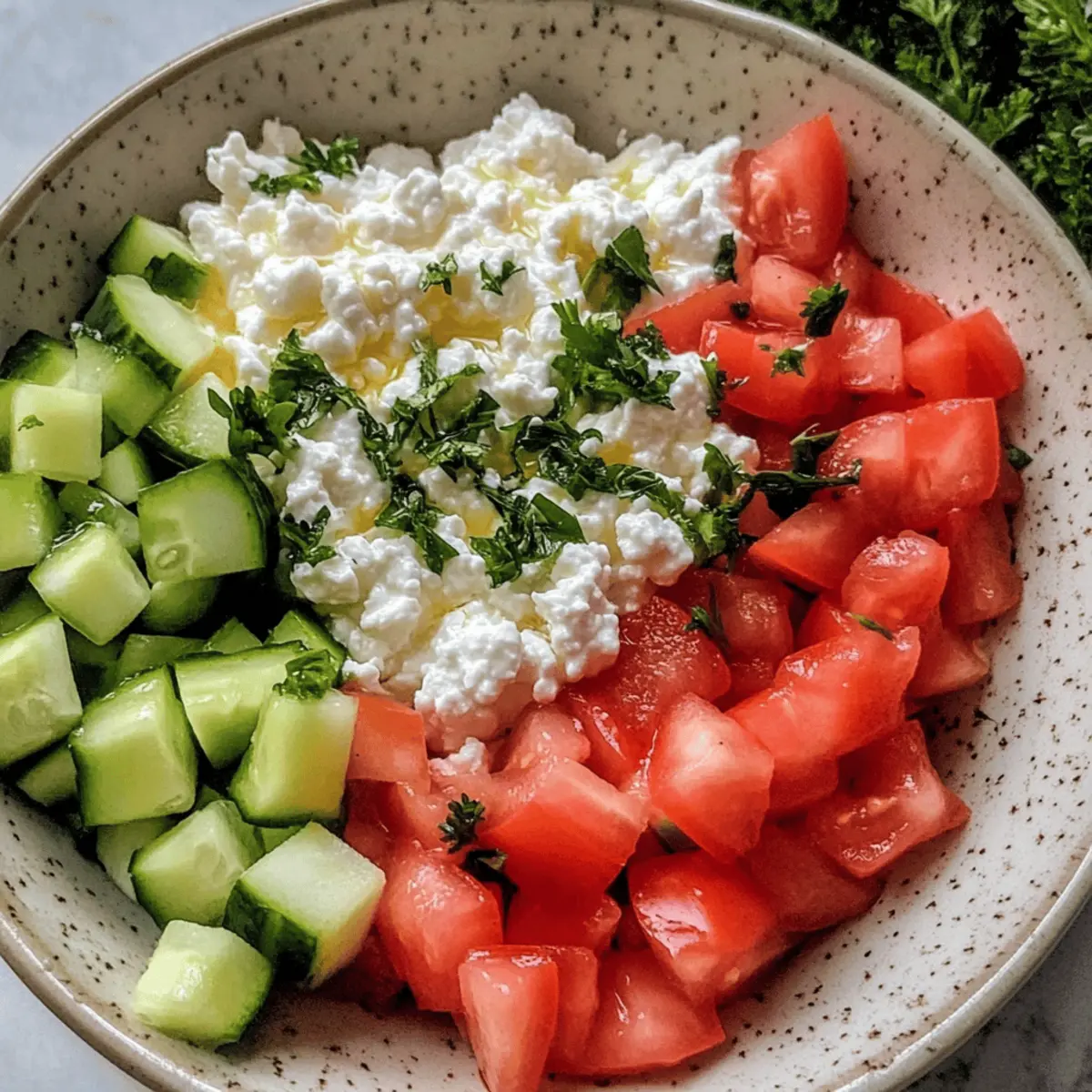 Savory Cottage Cheese Salad with Vegetables Recipe Bliss