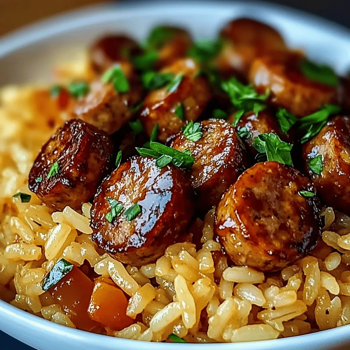 BBQ Sausage Rice: Comfort in Every Hearty Bite