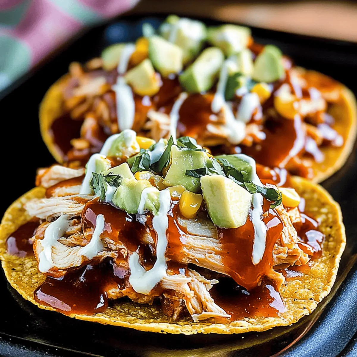 Savory Barbecue Chicken Tostada: Easy, Flavorful Delight