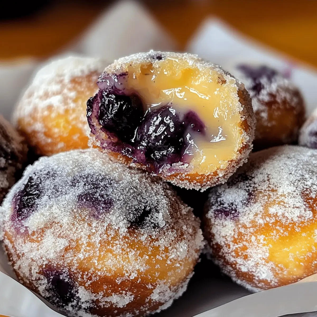 Blueberry Lemon Curd Donut Holes that Brighten Your Day