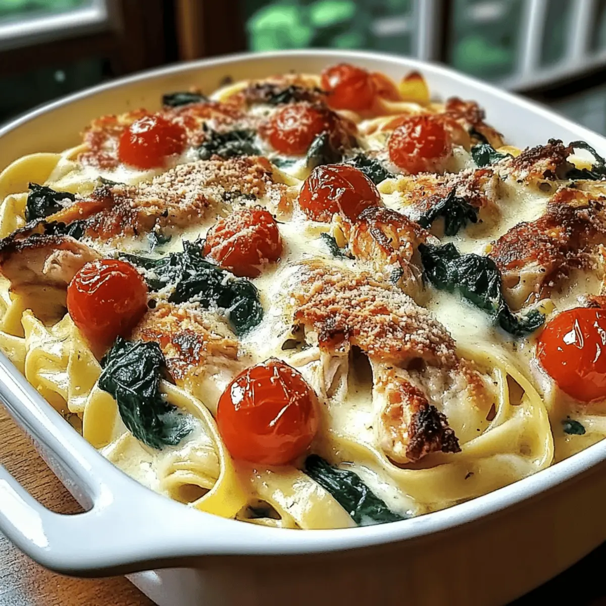 Creamy Chicken Fettuccine Bake for Cozy Family Dinners
