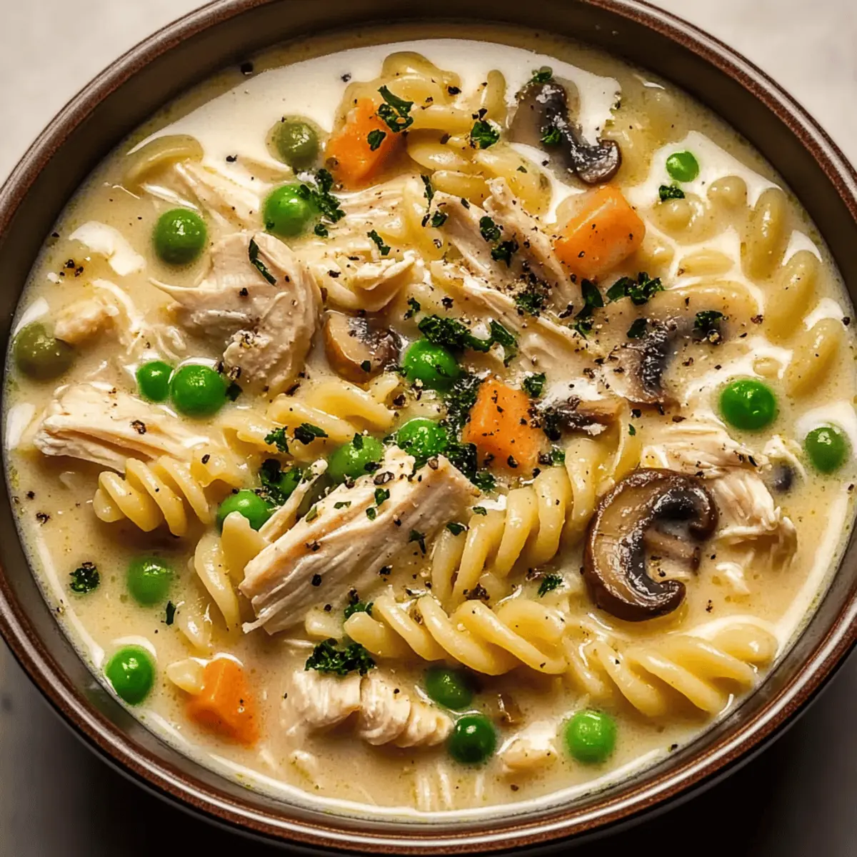 Creamy Chicken Tetrazzini Soup for Cozy Family Nights