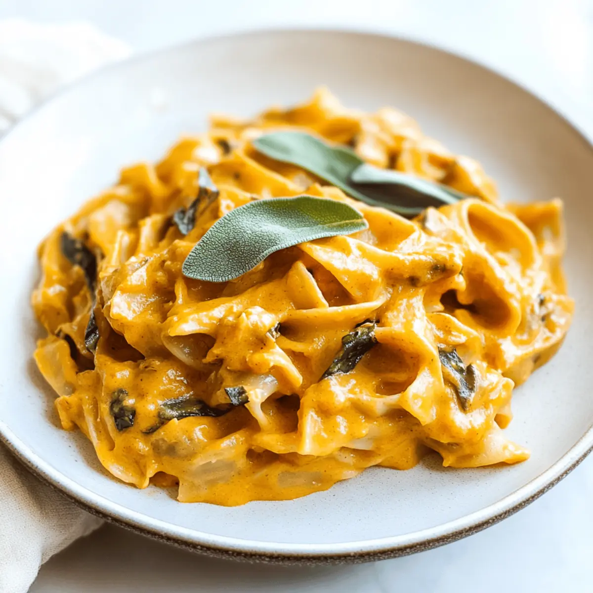 Creamy Pumpkin Pasta Sauce with Sage for Cozy Nights