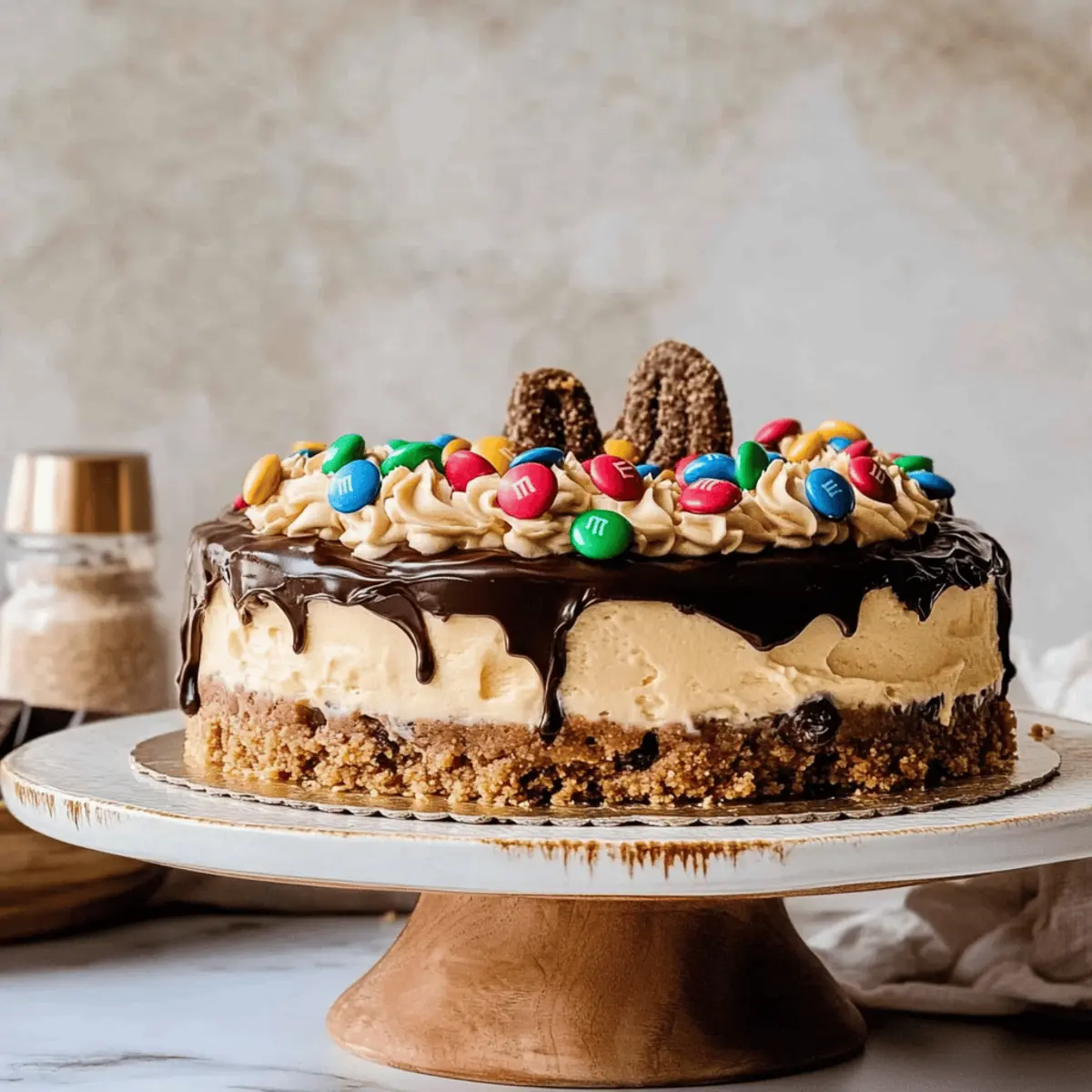 Delicious Monster Cookie Cheesecake with Peanut Butter Bliss