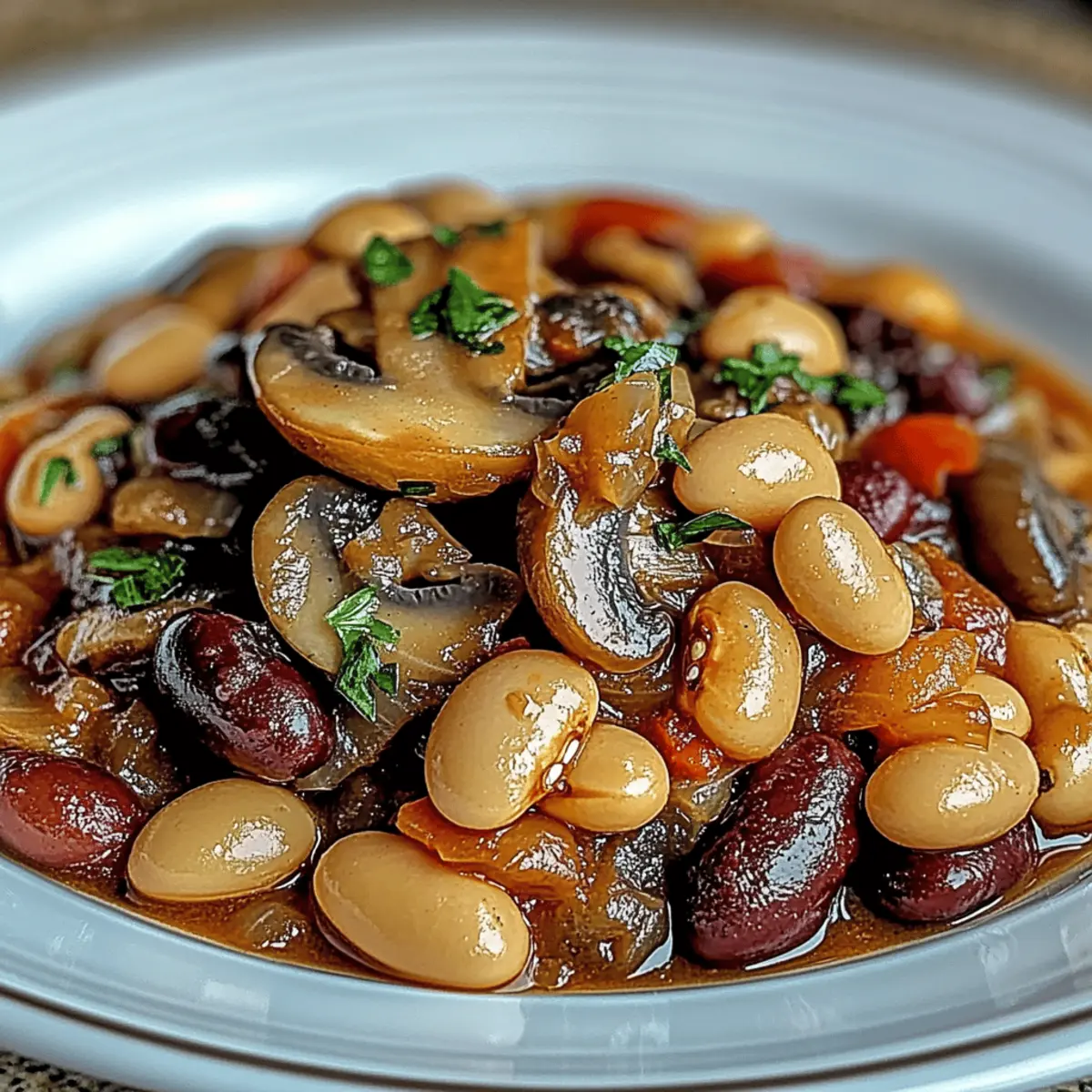 Mushroom and Bean Medley: A Cozy Vegan Comfort Dish