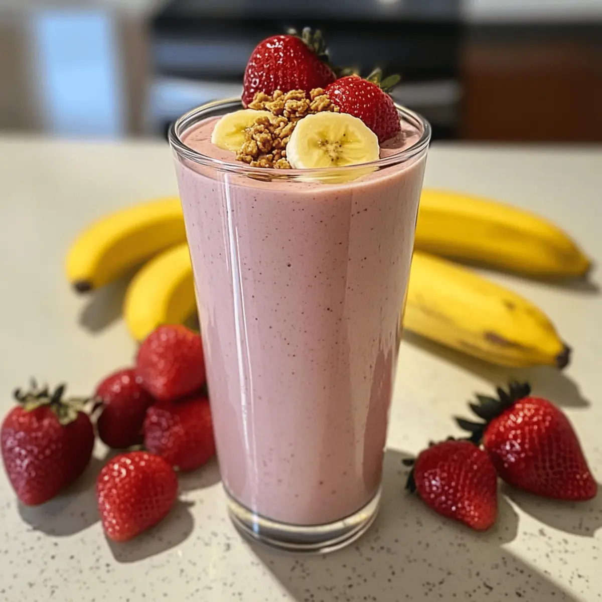 Strawberry Banana Peanut Butter Smoothie for a Creamy Energy Boost