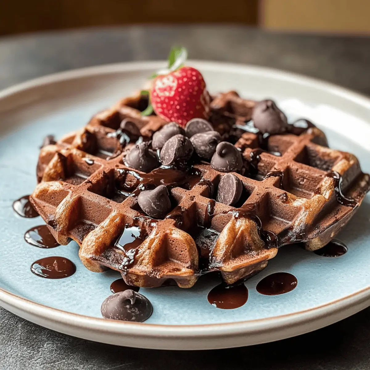 Decadent Brownie Waffle: Quick Low-Sugar Delight for You