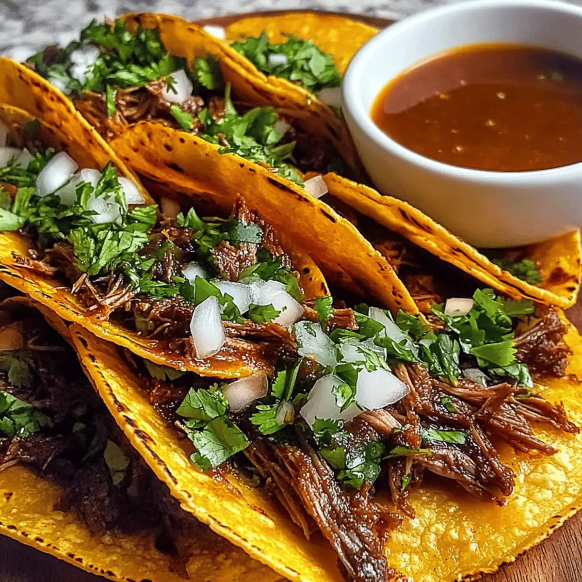 Savory Birria Quesa Tacos with Melted Cheese Delight