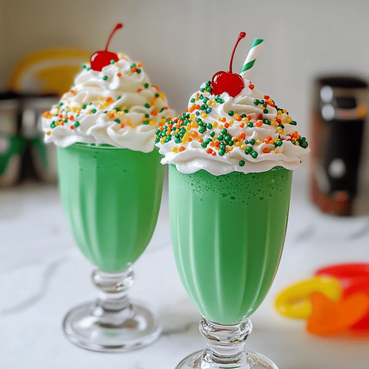 Minty Shamrock Shake Bliss - A Homemade St. Paddy's Delight