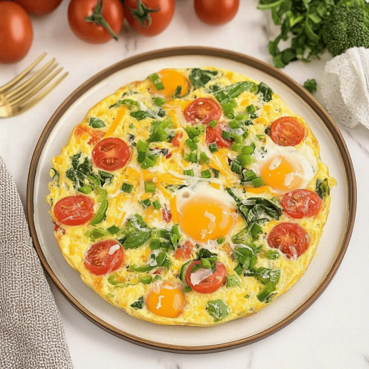 Flavorful Baked Egg White Frittata Full of Fresh Veggies