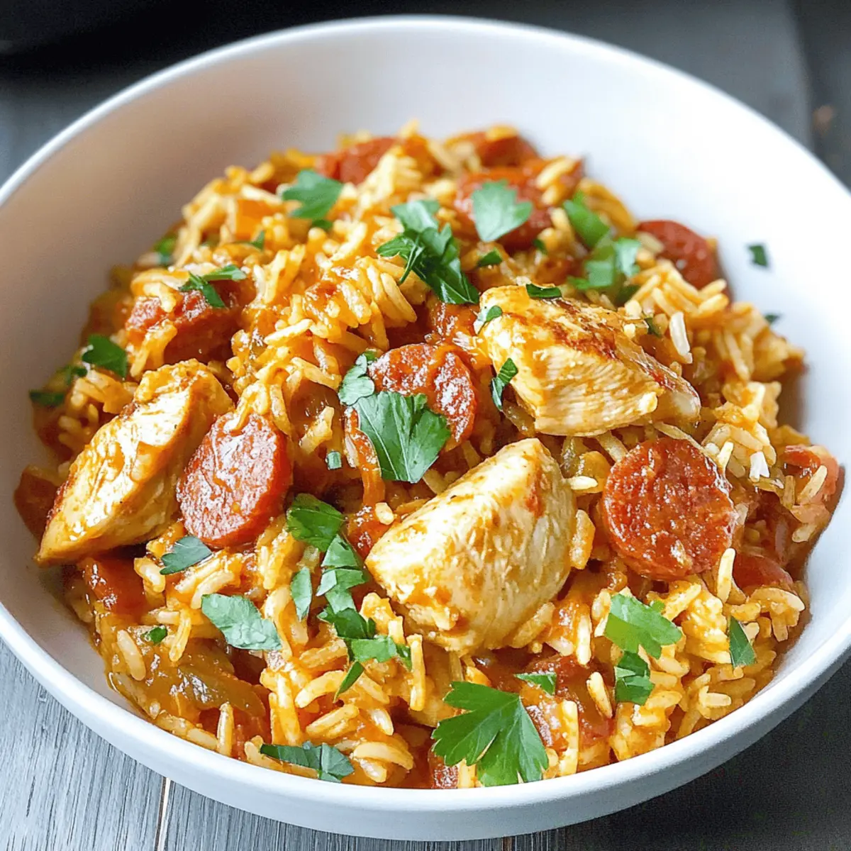 Savor Homemade Chicken and Chorizo Jambalaya in One Pot