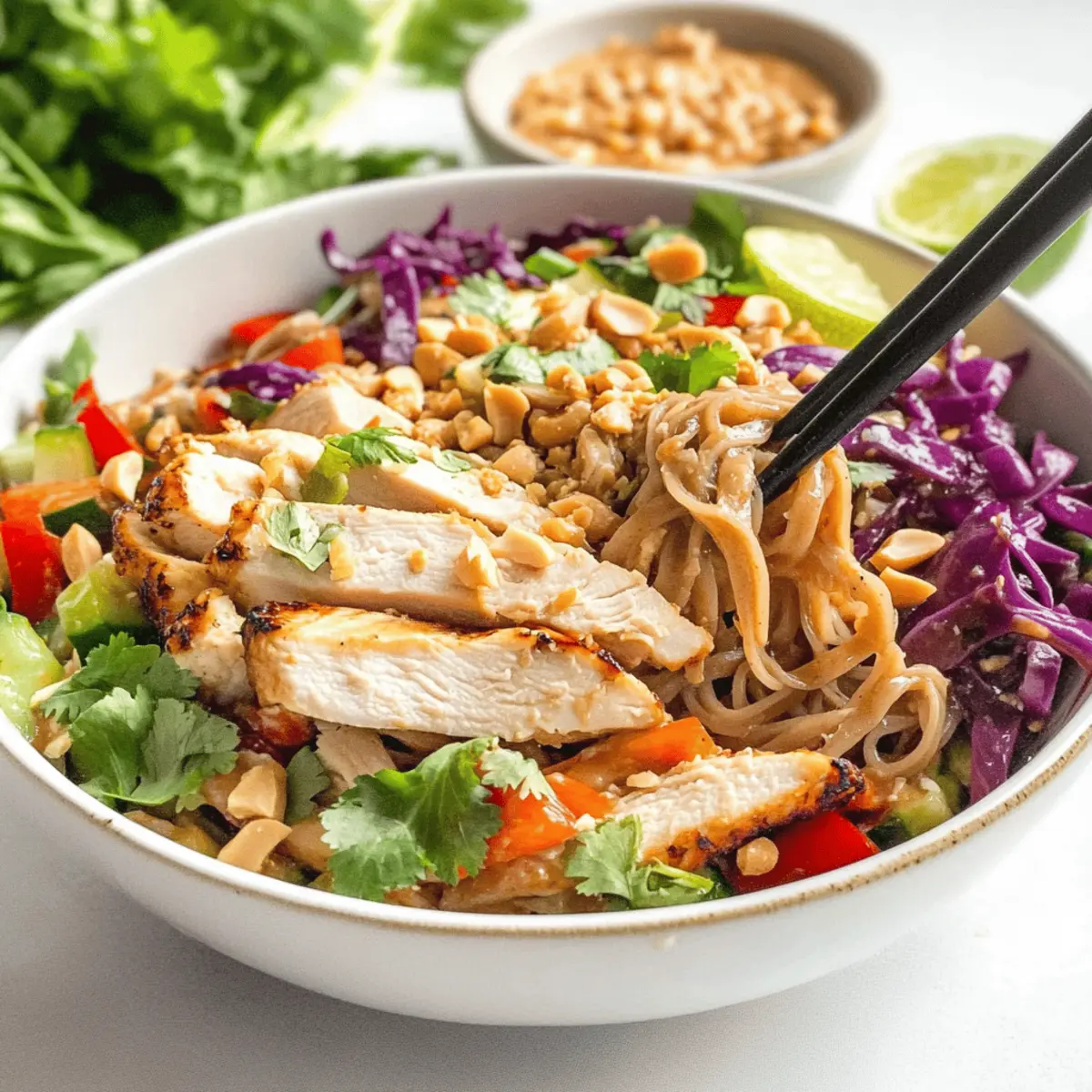 Thai Peanut Noodle Salad With Chicken for Fresh Flavor Bliss