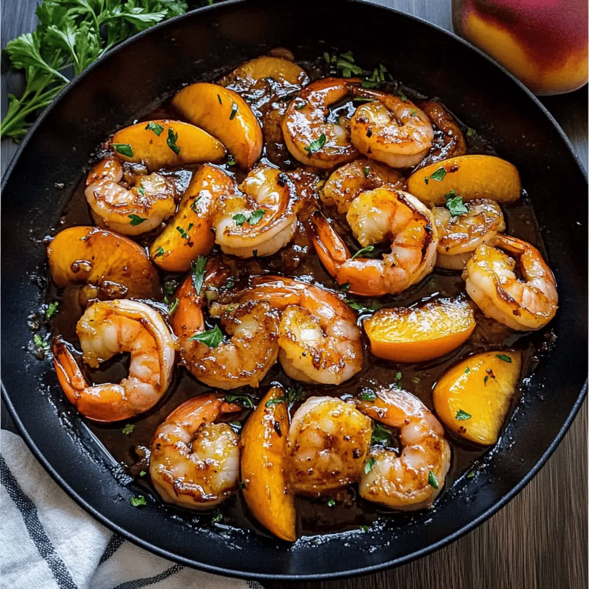 Bourbon Peach Roasted Shrimp: A Sweet and Savory Delight