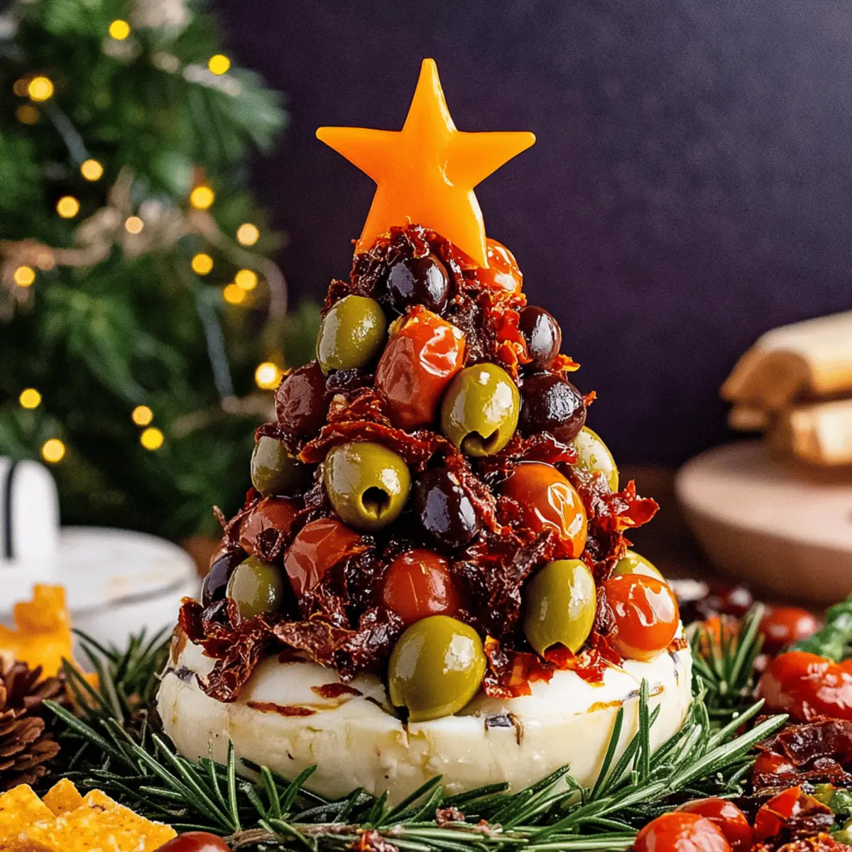 Antipasto Christmas Tree Cheese Ball: Easy Festive Delight