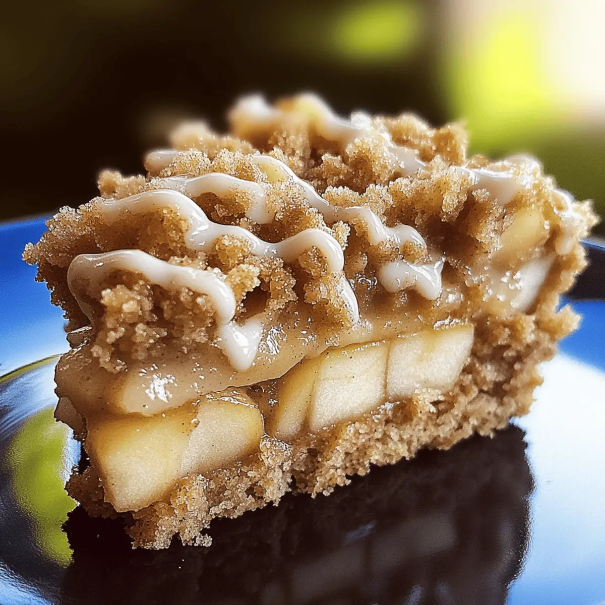 Warm Apple Crumb Cake with Cinnamon Apple Drizzle Bliss