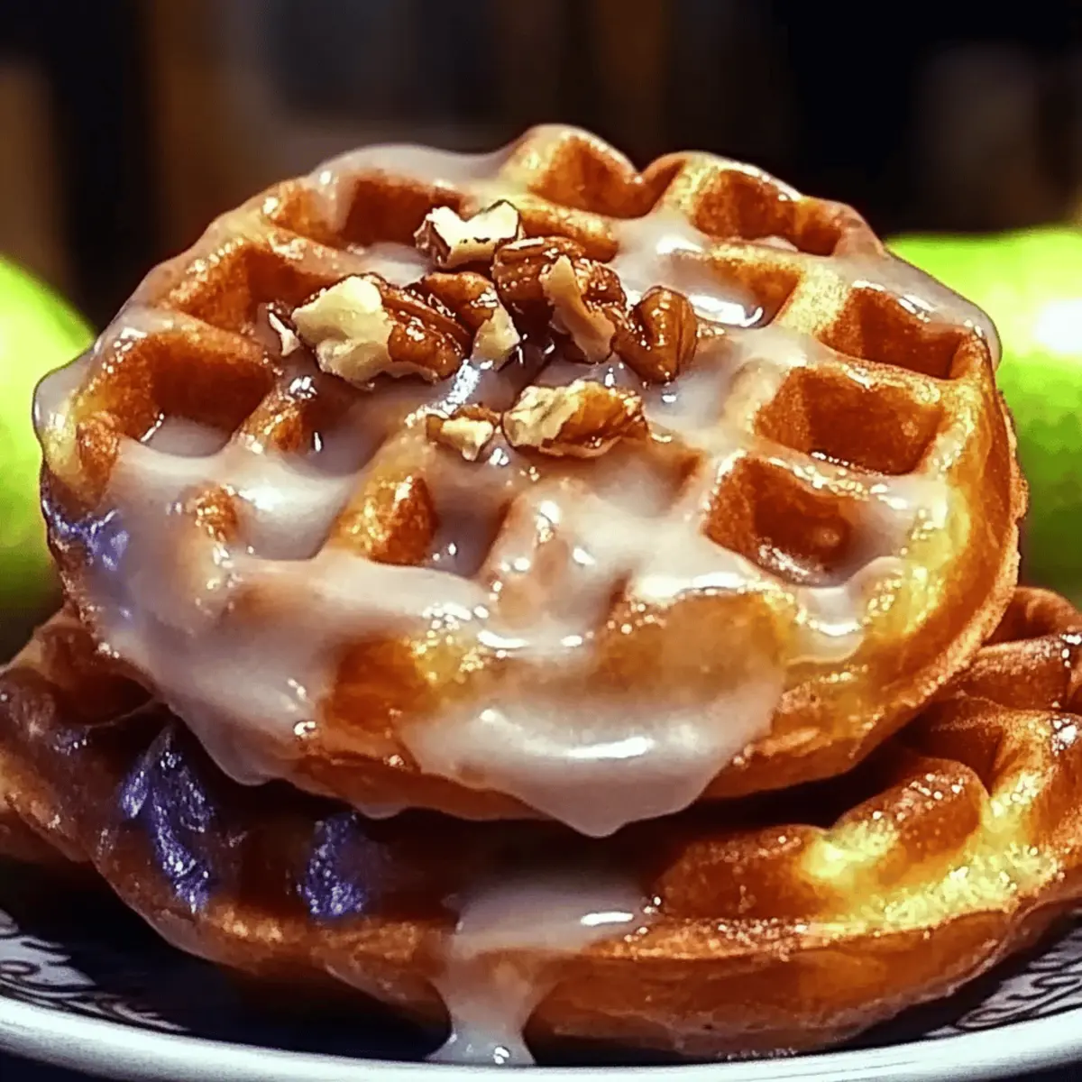 Crispy Apple Fritter Waffle Donuts for Cozy Mornings
